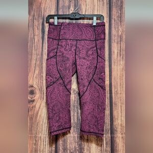 Lululemon Athletica Paisley Leggings - Purple Womens Size 6